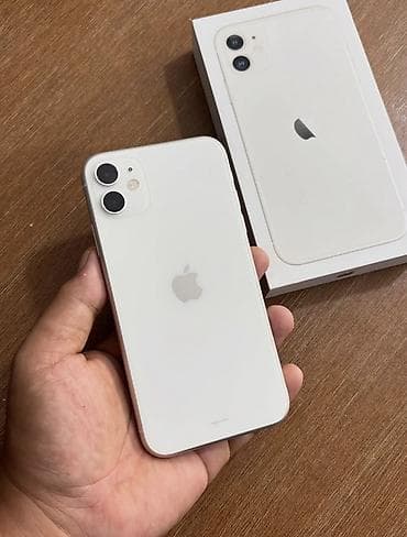 IPhone 11, 128 GB, Ağ, Zəmanət, Simsiz şarj, Face ID — 1