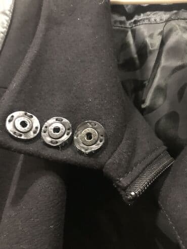 kurtk: Qadın gödəkçə – qara rəng, qarışıq material - Dizayn: assimetriyalı ön — 6