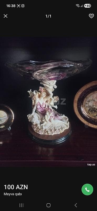 Məhsul: Dəst mətbəx və servis qabları 1) Dekorativ meyvə qabı - Üst