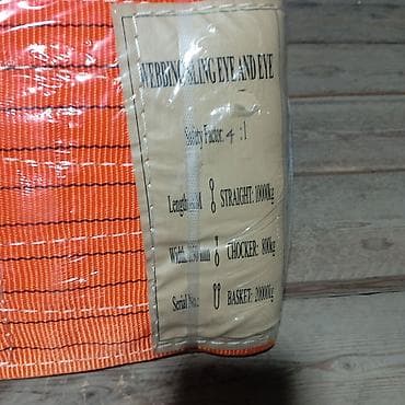 sling: Poliester lentli yükqaldırma sapanları (webbing sling, eye & eye) — 8