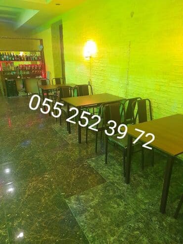 stul ev ucun: Qonaq otağı üçün, Yeni, Açılmayan, Dördbucaq masa, 4 stul — 6