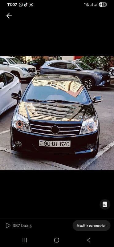 şlanqların satışı: Geely MK sedan – 1.5 GT Xüsusiyyətlər: - Kuzov: 4 qapılı sedan, qara — 1