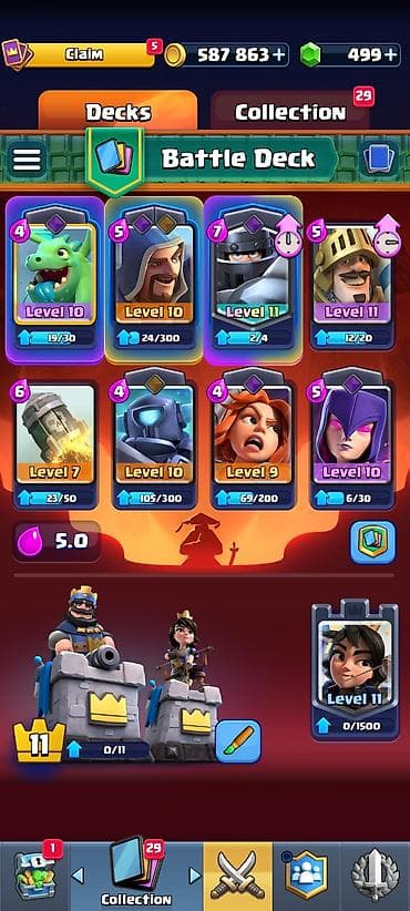 боо: Clash Royale hesabı satışı - Trophy: 4285 - Kral səviyyəsi: 11 - — 4