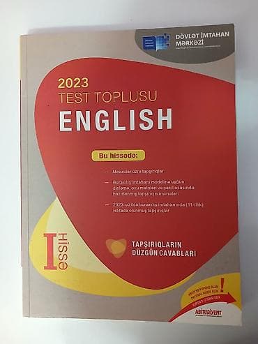İngilis dili Testlər 11-ci sinif, DİM, 1-ci hissə, 2023 il