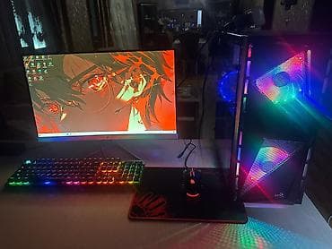 Gaming stolüstü kompüter komplekti - Korpus: AeroCool mesh ön panel