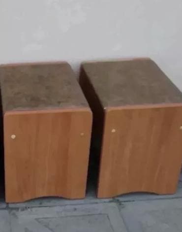 iwlenmiw stol: İki ədəd taxta tumbalı oturacaq/taburet. - Material: ağac əsaslı — 1