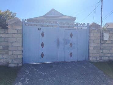 Dəmir Həyət darvazası, Yana açılan, Mexaniki, rəng - Mavi