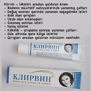 Klirvin kremi tam orijinal effektli zəmanetli bitki mənşəli ziyansiz