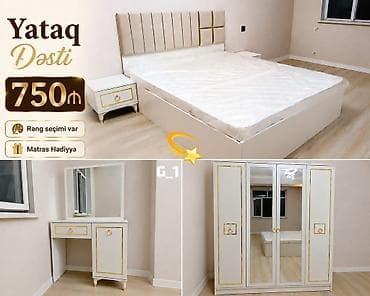 malina kolu: Yataq Dəsti – klassik ağ və qızılı detallar ilə Qiymət: 750 ₼ Rəng — 1