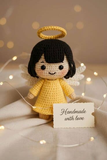 boyun kemeri: Kiçik mələk, böyük sevinc 😇💛 Handmade Yumi — indi sifariş et ✨ boyu- — 3