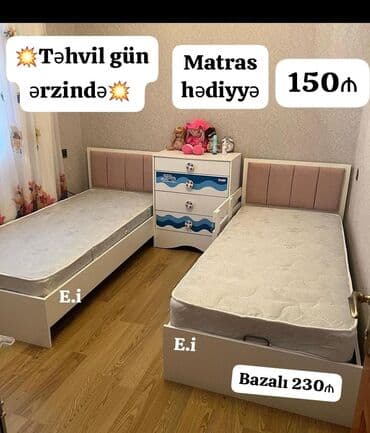 madeyra tek carpayi qiymetleri: Yeni, Təknəfərlik çarpayı, Bazasız, Matras ilə, Siyirməsiz — 1
