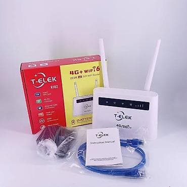 antena kabeli: T‑ELEK TR102 4G+ Wi‑Fi 6 LTE CPE SIM WiFi Router (SIM kart ilə — 2
