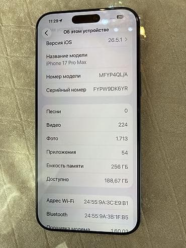 redim 13: IPhone 17 Pro Max, 256 GB, Göy, Face ID — 6