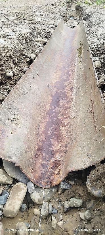 труба: Metal su arxı / drenaj ləvhəsi - Material: qalın metal (bükülü — 3