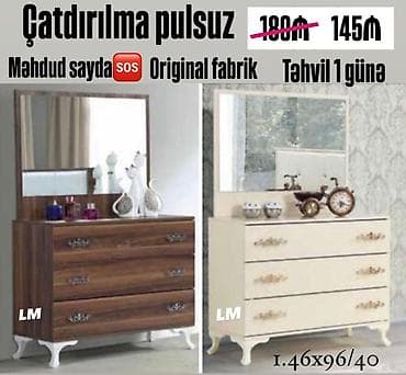 Yataq otağı üçün, Siyirməli, Güzgülü, Pulsuz quraşdırılma