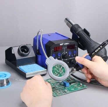 lehimləmə aparatı: YİHUA 938 BD II payalnik seti 480° payalnik dəsti 480° isti hava feni — 1