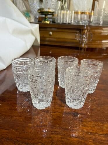 gozel qablar: Rümkalar, rəng - Ağ, Şüşə, 6 ədədli dəst, Rusiya — 1