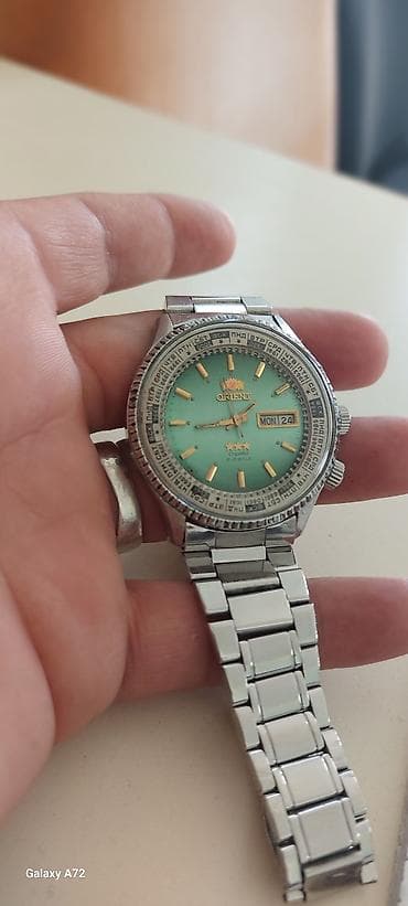 orient saat 1970: Qol saatı, Orient, rəng - Yaşıl — 5