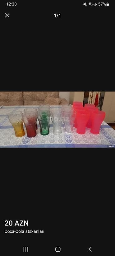 icki: Stəkanlar, Şüşə, 6 ədədli dəst, 200 ml — 9