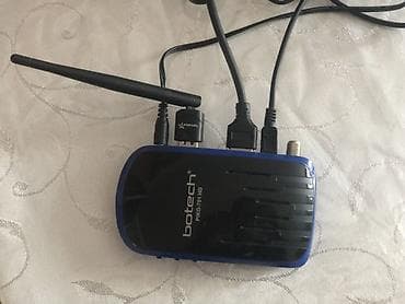 tv box ucuz: TELEMAX UHD 4K perforasiyalı peyk antenası + Botech Piko-701 HD — 2