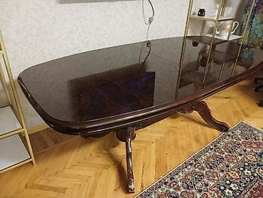 Taburetlər: Qonaq masası, Açılmayan, Taxta, Oval masa — 2