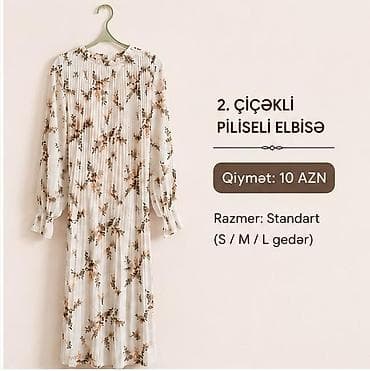 don: Çiçəkli piliseli əlbə: zərif, açıq krem fon üzərində pastel çalarda — 1