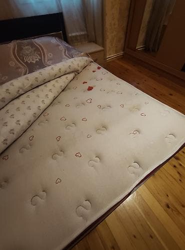 Mebel: İşlənmiş, İkinəfərlik çarpayı, Matras ilə, Siyirməsiz, Azərbaycan — 4