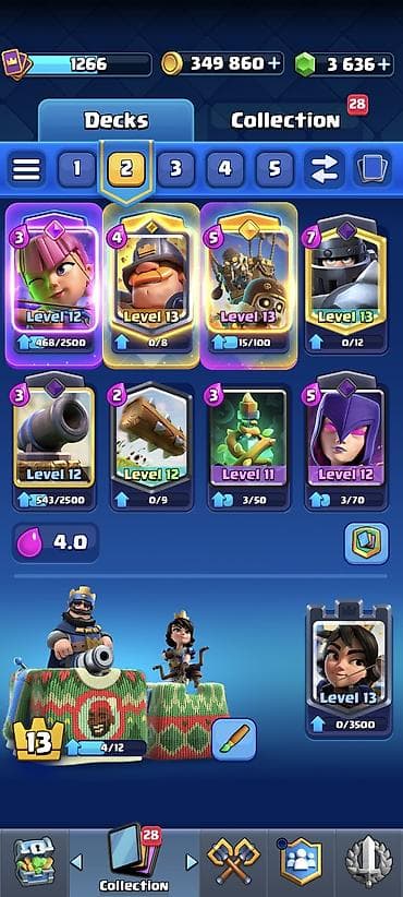 samdanlar ve saat: İdeal clash royale hesabı
8000 kupa
3600 elmas 
5 evo
3 hero — 2