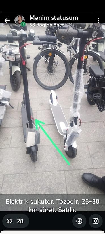 Aksesuarlar və tüninq: Elektrikli sukuter 25-30 surət. Qara rəng. 400Man,aşağı yeridə olar — 1