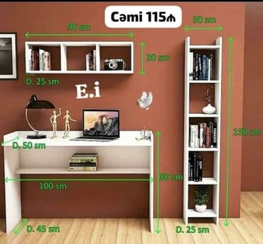 Oğlan və qız üçün, Yeni, Siyirməsiz, Yazı masası, Stulsuz — 1