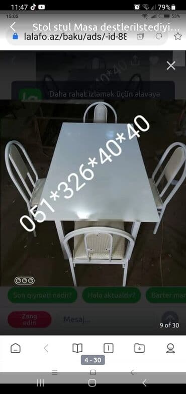 deri parça: Stol stul masa ve oturacaq destleri Oturacaq stullar 12 azn den 25 azn — 8