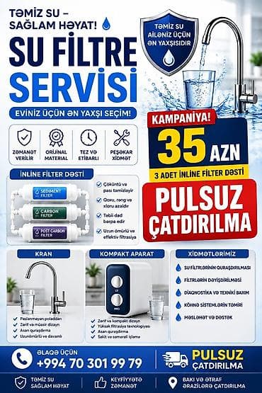 ремонт квартир баку: 💧 SU FİLTRİ USTASI — QURAŞDIRILMA VƏ TƏMİR 🚰 Su filtrinizə peşəkar — 1