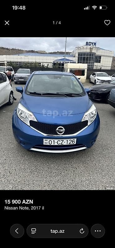 Nissan Note, 2017 il Qiymət: 15 900 AZN Mühərrik və ötürmə: - — 2