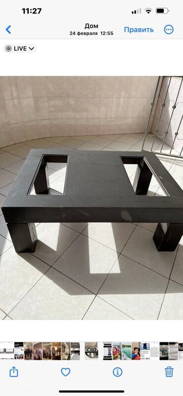 İşlənmiş, Açılmayan, Taxta, Dördbucaq masa