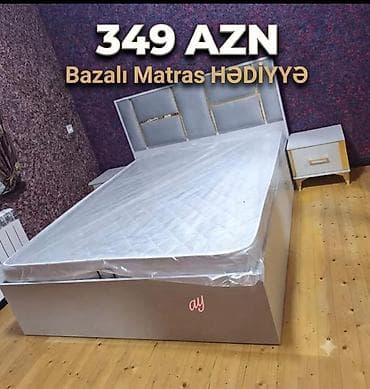 Bazalı çarpayı dəsti – müasir dizayn, açılıb-bağlanan geniş bazaya