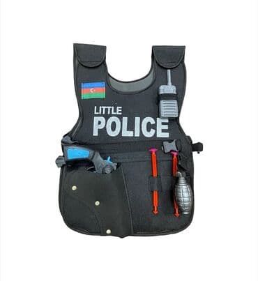 детская кобура на пояс: 👮Polis jilet dəsti 🇦🇿 ✔3+10 yaşa qədər uşaqlar üçün. ✔Dəstin — 5