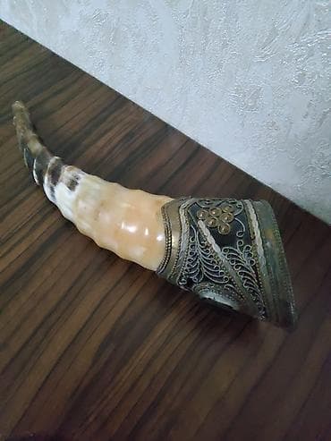son zeng dekor: Dekorativ içki buynuzu – əl işi - Təbii heyvan buynuzundan — 2