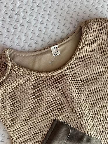 ecemi butik instagram: Uşaq geyim dəsti YENIDI 10 11 yas - 2 hissə: toxuma fakturalı bej — 2