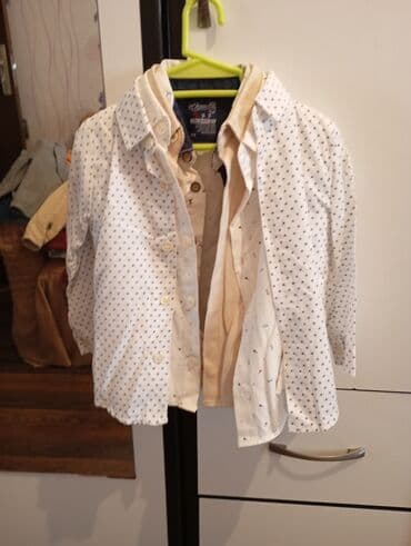 qızlar üçün məktəb formaları: Oğlan uşağı üçün geyim dəsti – bir neçə model - Ağ xırda naxışlı — 1