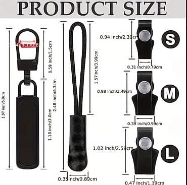 Məhəccərlər: Fermuar sapı üçün tez-taxılan tutacaq/uzatma dəsti. geyim və sair — 2