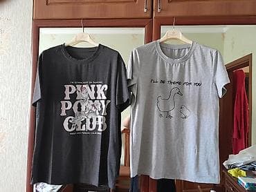 toy paltar modelleri: Qısaqollu T‑shirtlər — 2 ədəd dəst - Model 1: Tünd boz T‑shirt, ön — 1