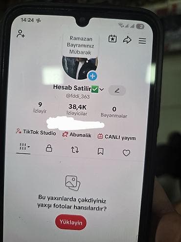TikTok hesabı satılır - Platforma: TikTok - Profildə göstərilən ad — 1
