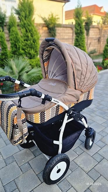 məktəbli çantalar: Uşaq arabası – Indigo Camila 2-in-1 (beşik + gəzinti bloku) — 1