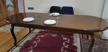столешница для стола на заказ: Классический стол, Б/у, Нераскладной, Дерево, Овальный стол — 1