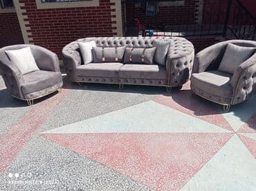 Divan və masa dəstləri: Künc divan, Yeni, Açılmayan, Bazasız, Vеlur parça, Pulsuz çatdırılma — 5