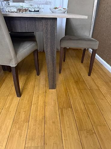 işçi stol: Qonaq otağı üçün, Açılmayan, Dördbucaq masa, 6 stul — 2