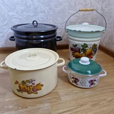 gul ekmek ucun qablar: Qazan, rəng - Bej, 5-dən çox l, Rusiya — 1