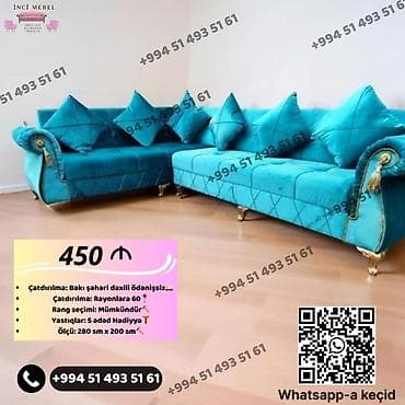 sultan: Künc divan dəsti - Ölçü: 280 sm x 200 sm - Rəng seçimi: mümkündür - — 1