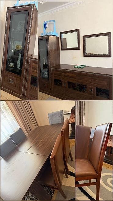 Qonaq otağı üçün, İşlənmiş, Açılan, 6 stul