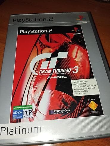 PS5 (Sony PlayStation 5): PlayStation 2 oyunu – Gran Turismo 3: A-spec (Platinum versiyası) - — 1